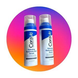 Cerave Hyaluronic Acid Serum for Face with Vitamin B5  1 oz per bottle lot of 2